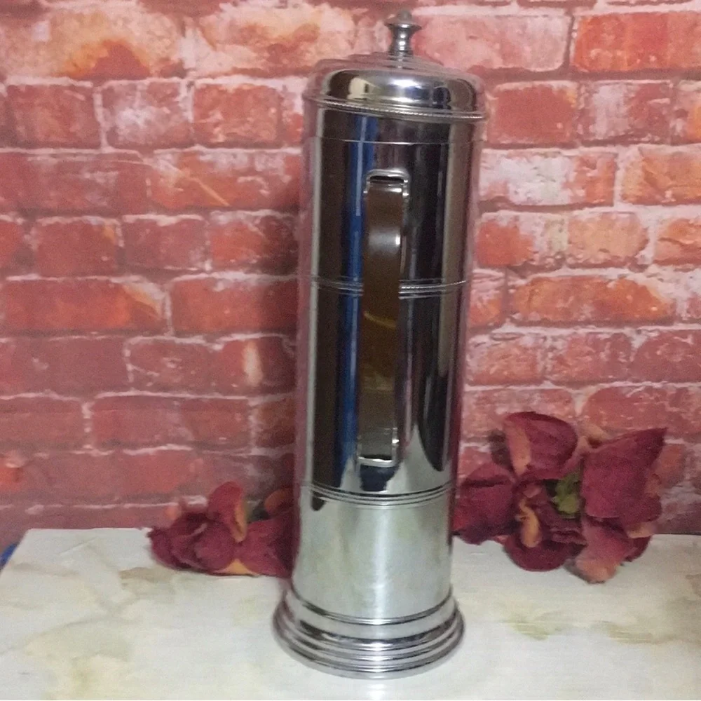Antique 1939s Art Deco Bakelite Handle Chrome Cocktail Shaker